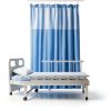 TCUSSIF Dark Blue Flame Retardant Hospital Curtain 144W x 96L Grommet-4
