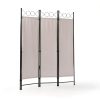 Room Divider Dkelincs 4-Panel Foldable Beige Privacy Screen-0