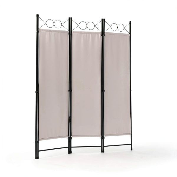 Room Divider Dkelincs 4-Panel Foldable Beige Privacy Screen-0