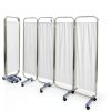 Medical Privacy Screen Yunlake 4-Panel Stainless Steel Divider 79x71-1