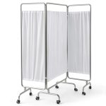 3 Panel Privacy Screen Rolling Casters HunnmingRe 75" x 71" Divider-0