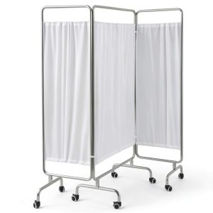 3 Panel Privacy Screen Rolling Casters HunnmingRe 75" x 71" Divider-0