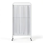 Mobile Medical Privacy Screen ZFUCMAYL White 1-Panel Folding Partition-0