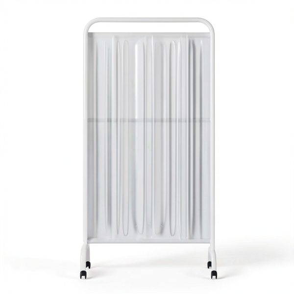 Mobile Medical Privacy Screen ZFUCMAYL White 1-Panel Folding Partition-0