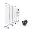 Medical Privacy Screen Yunlake 4-Panel Stainless Steel Divider 79x71-3
