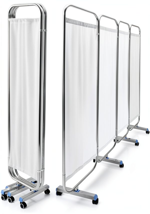 Medical Privacy Screen Yunlake 4-Panel Stainless Steel Divider 79x71-0