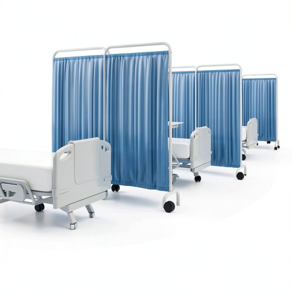 Mobile Medical Privacy Screen ZFUCMAYL White 1-Panel Folding Partition-7