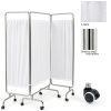 3 Panel Privacy Screen Rolling Casters HunnmingRe 75" x 71" Divider-3