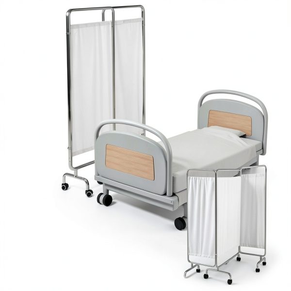 3 Panel Privacy Screen Rolling Casters HunnmingRe 75" x 71" Divider-4