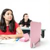 Desk Shield Divider PLAFOPE Privacy Panel Pink 15.55x11.61in-1