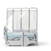 Medical Privacy Screen Yunlake 4-Panel Stainless Steel Divider 79x71-2