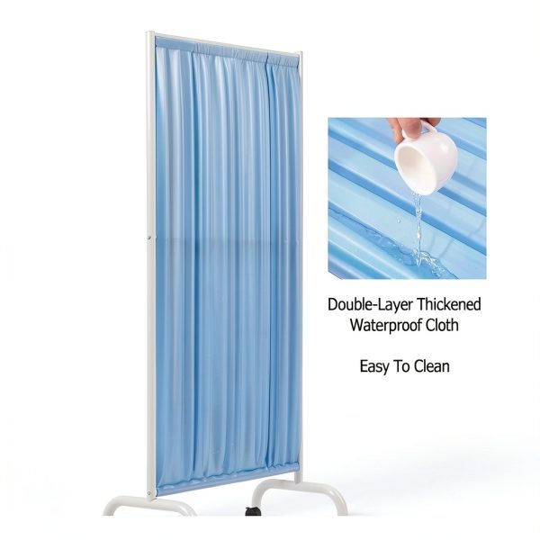 Mobile Medical Privacy Screen ZFUCMAYL White 1-Panel Folding Partition-5