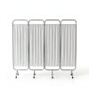 Medical Privacy Screen tonchean 4-Panel Divider with Wheels White-2