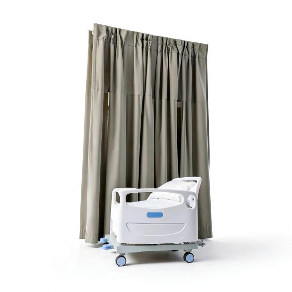 Hospital Curtain Fllwow Privacy Screen 188x96 Grey Flame Retardant-1