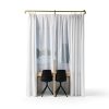 Privacy Partition Curtains by lukar U Shape Room Divider White 7.54ft-5