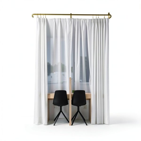 Privacy Partition Curtains by lukar U Shape Room Divider White 7.54ft-5