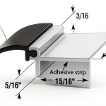 Restroom Privacy Covers Black Rigid Plastic & Vinyl Gap Filler 2 Pack-0
