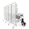 Medical Privacy Screen tonchean 4-Panel Divider with Wheels White-5