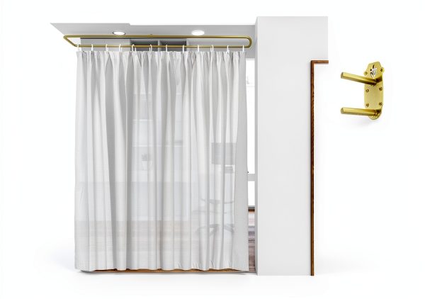Privacy Partition Curtains by lukar U Shape Room Divider White 7.54ft-8