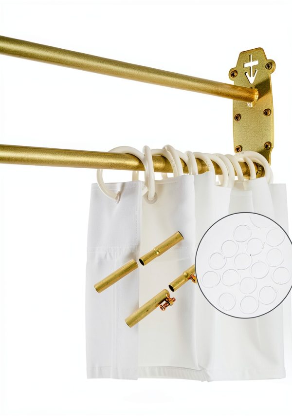 Privacy Partition Curtains by lukar U Shape Room Divider White 7.54ft-6