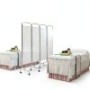 Medical Privacy Screen tonchean 4-Panel Divider with Wheels White-1