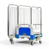 Medical Privacy Screen tonchean 4-Panel Divider with Wheels White-6