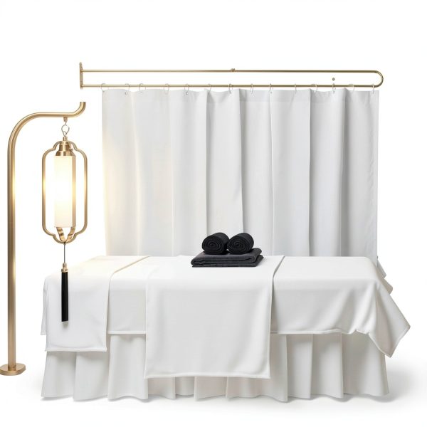 Privacy Partition Curtains by lukar U Shape Room Divider White 7.54ft-7